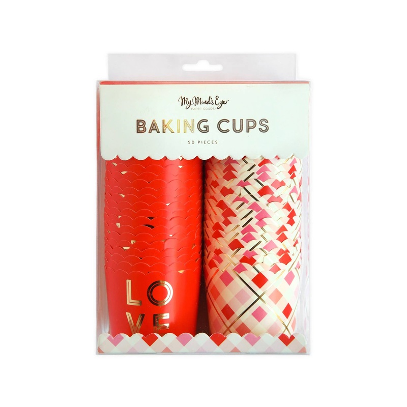 Gold Foiled Valentines Love Baking Cups (50 count)