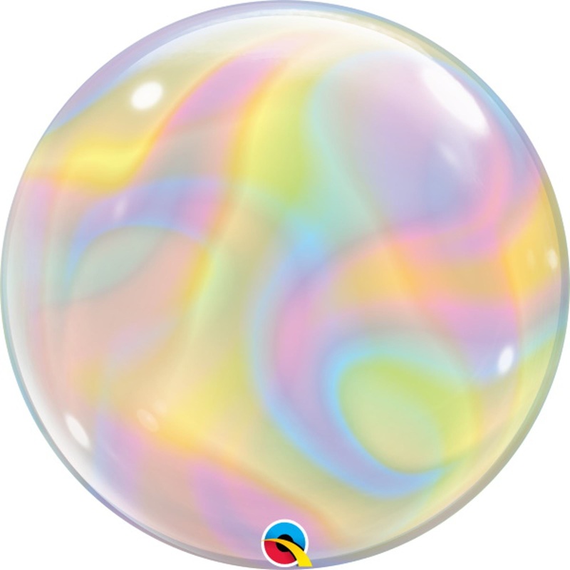 Iridescent Swirls Bubble Balloon - 2 Pack