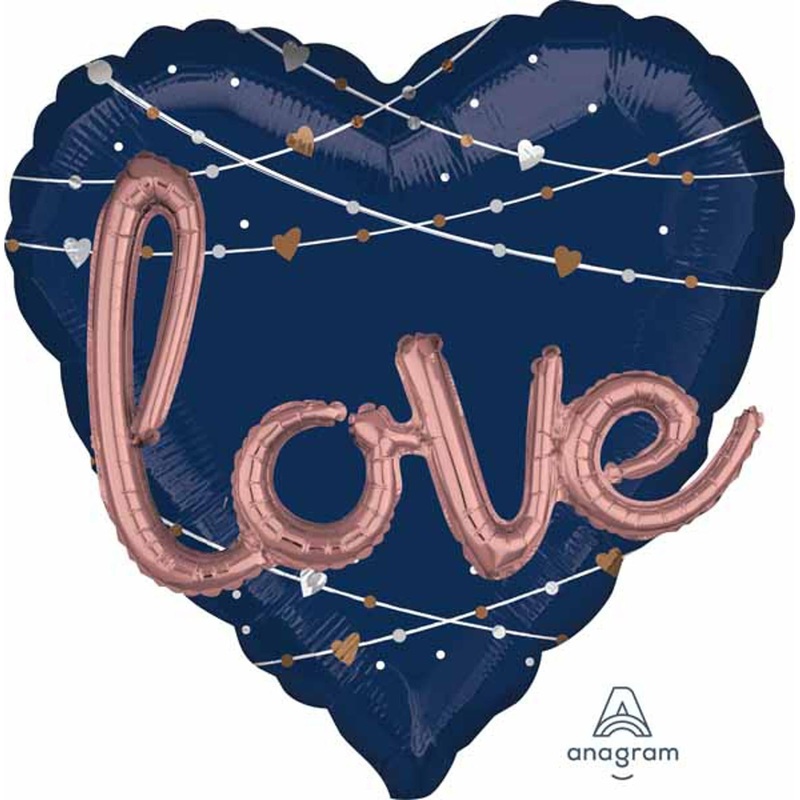 Navy Love Wedding Balloon And Confetti Package.
