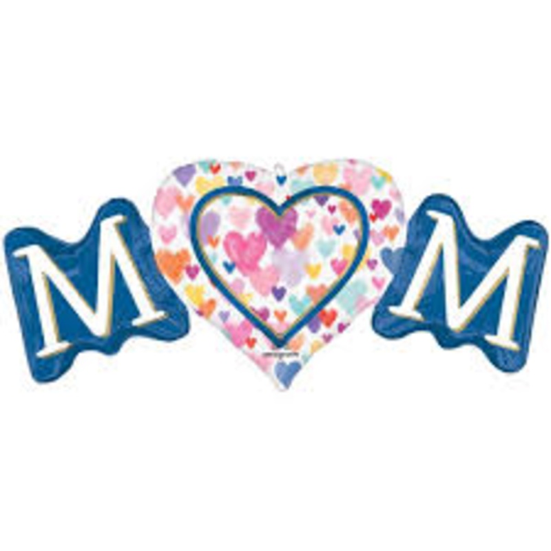 Sprinkled Hearts MOM 40 Foil Balloon (3/Pk)