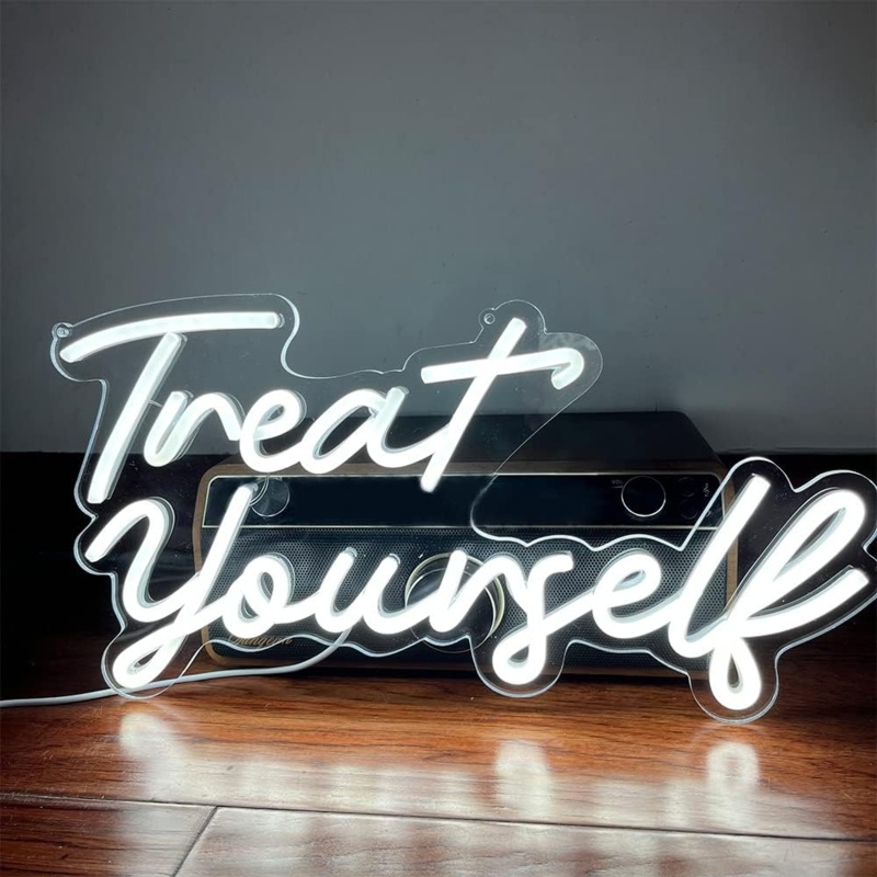 Treat Your Self Neon Sign - Illuminate Your Space with Custom LED Lights