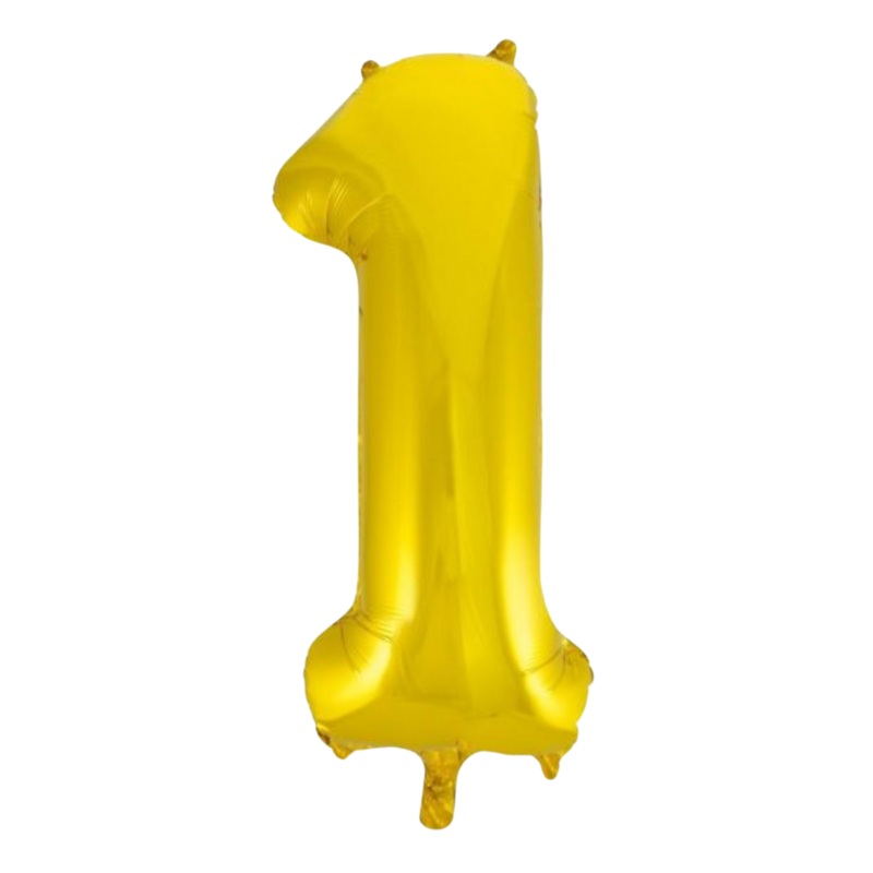 86cm Gold Number Balloons Filled with Helium