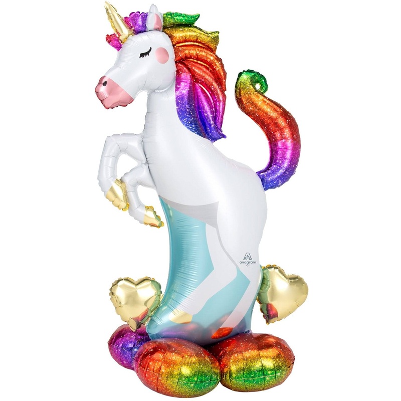 Air Filled Stand Up Unicorn Foil Balloon AirLoonz