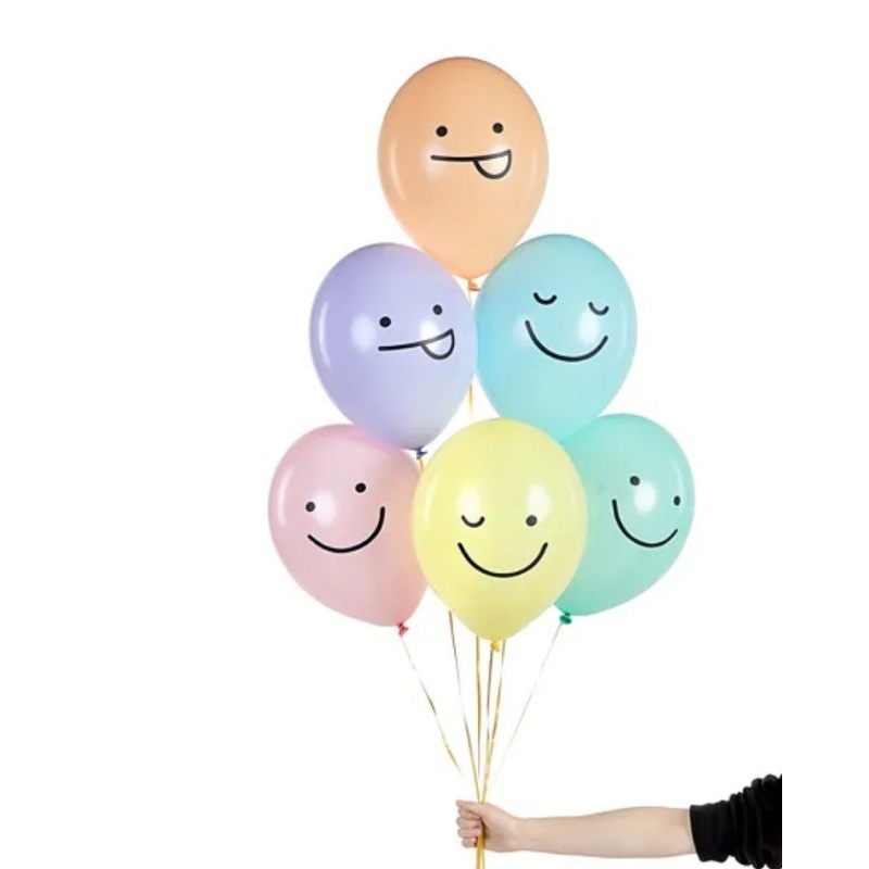 Assorted Faces Balloon Set Filled with Helium