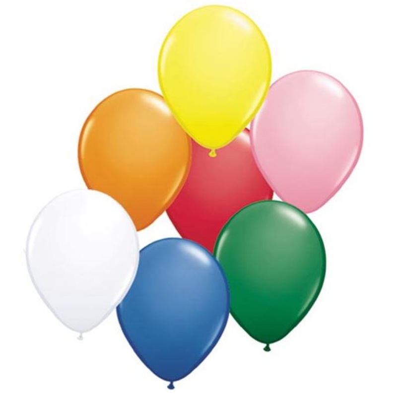 Bright Colours Latex Balloons 11Inches Assorted Pack of 6