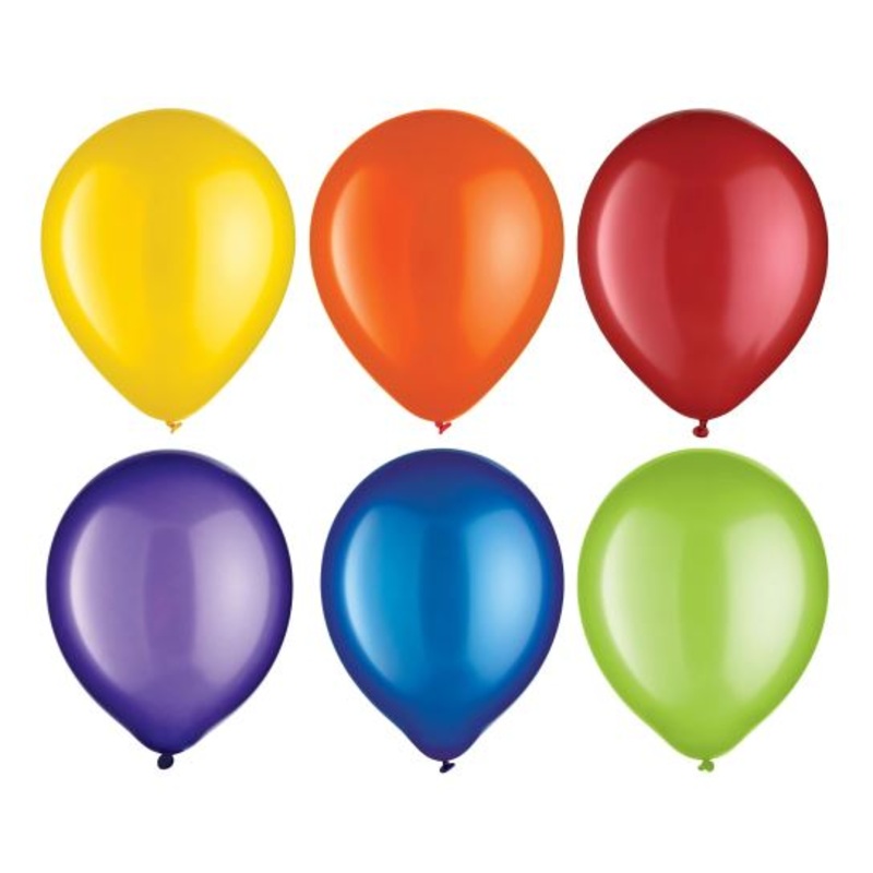 Bright Pearl Mix Latex Balloons 12Inches Assorted Pack of 10