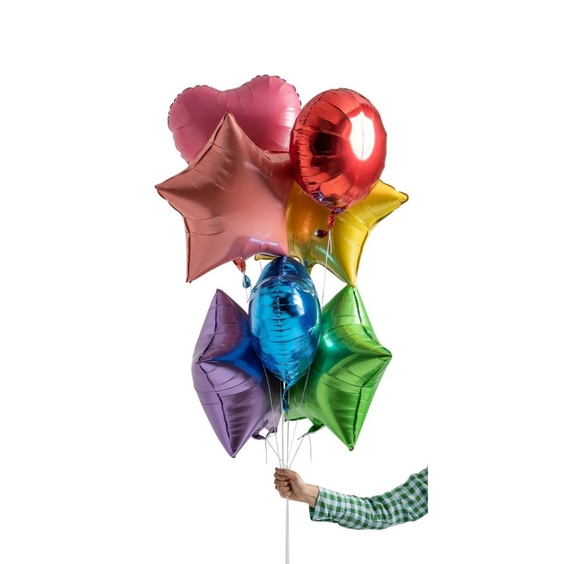 Foil Rainbow Set Filled with Helium
