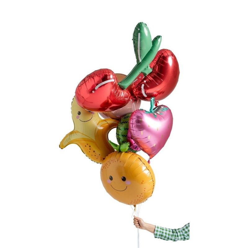 Fruity Foil Balloon Bouquet Filled with Helium