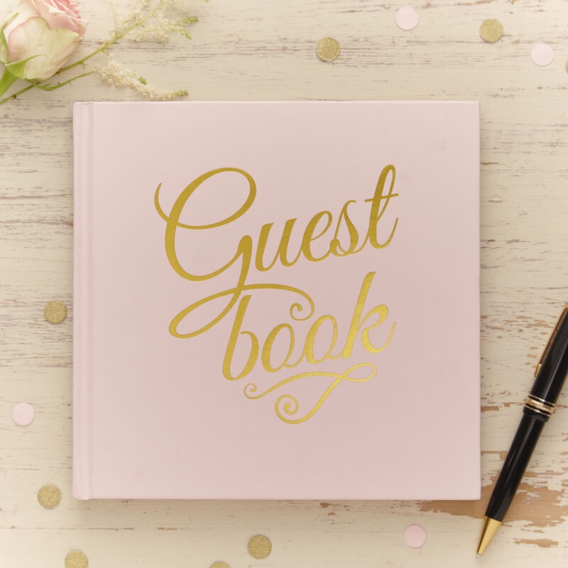 Gold Foiled Guest Book Pastel Perfection
