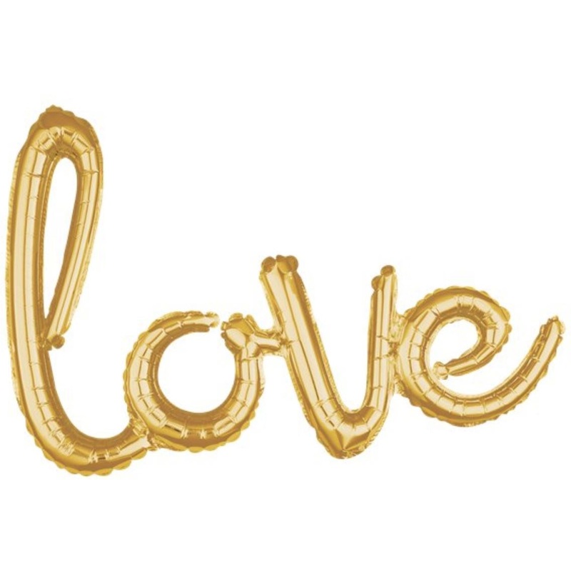Gold Love Letter Balloon 31Inches Air-Filled
