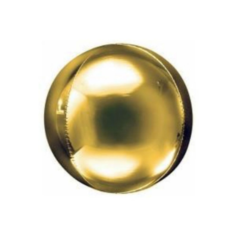 Gold Orb Balloon Filled with Helium
