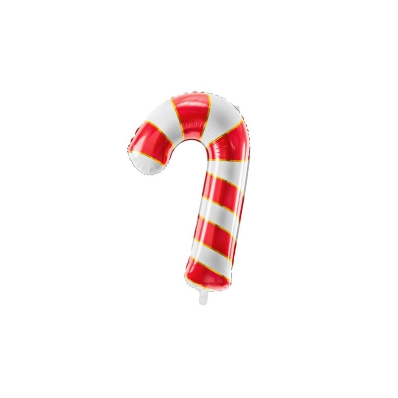 Large Red Candy Cane Balloon Filled with Helium