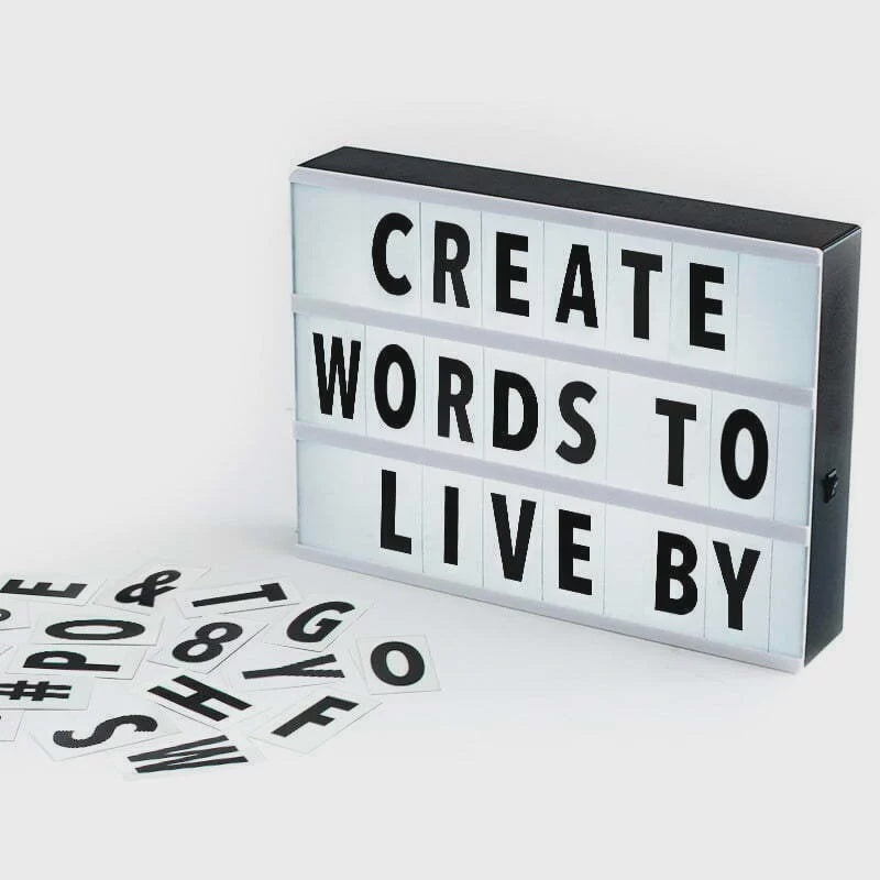 LED Light Box with Letters and numbers
