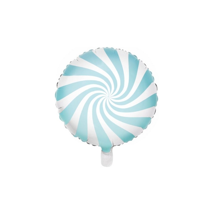 Light Blue Candy Balloon Filled with Helium