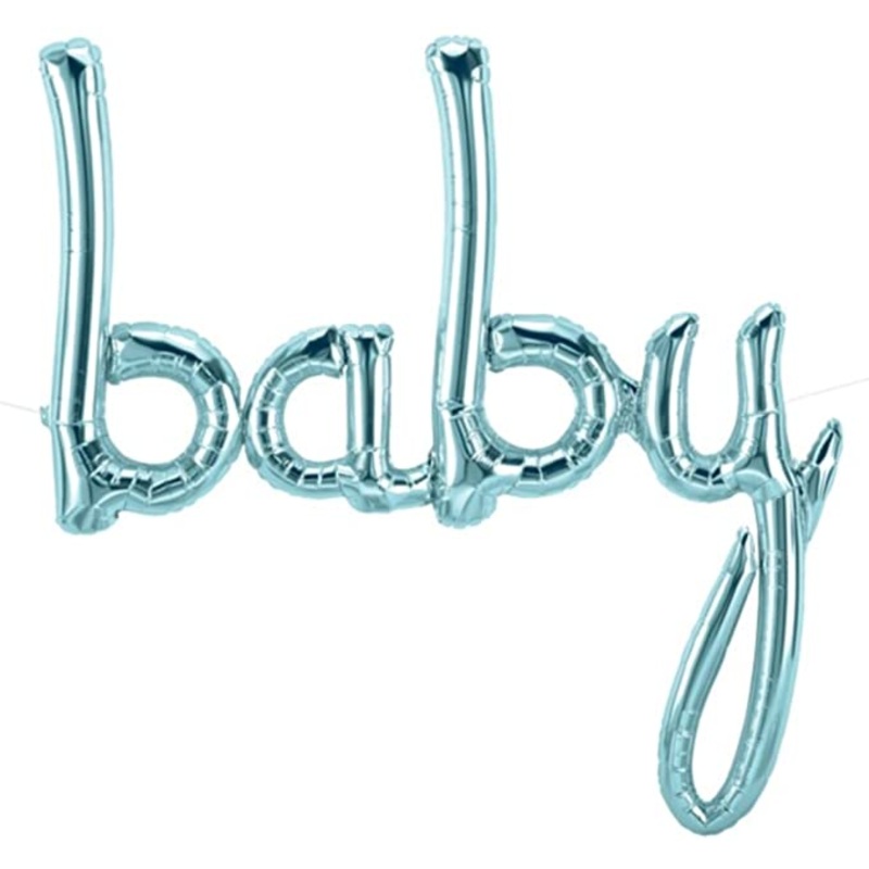 Pastel Blue Baby Letter Balloon 46Inches Air-Filled