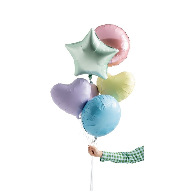 Pastel Rainbow Foil Balloon Set Filled with Helium