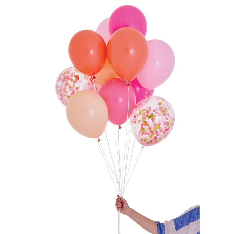 Pink Shimmer Balloon Set Filled with Helium