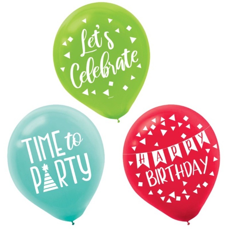 Reason To Celebrate Latex Balloons 12Inches Pack of 15