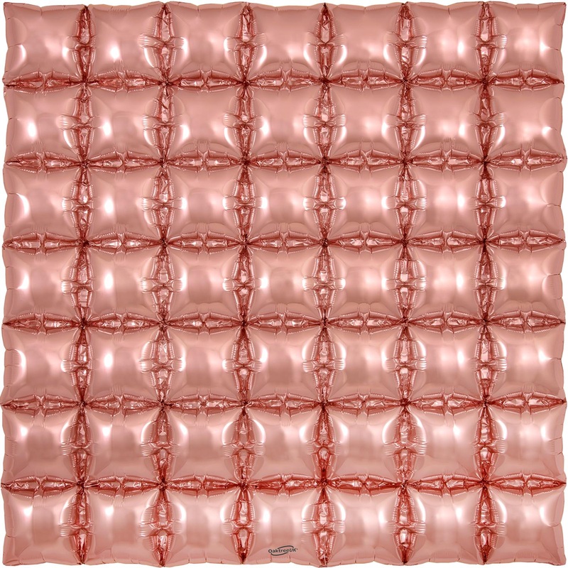 Rose Gold Waffle Hanging Decoration 36Inches Air-Filled