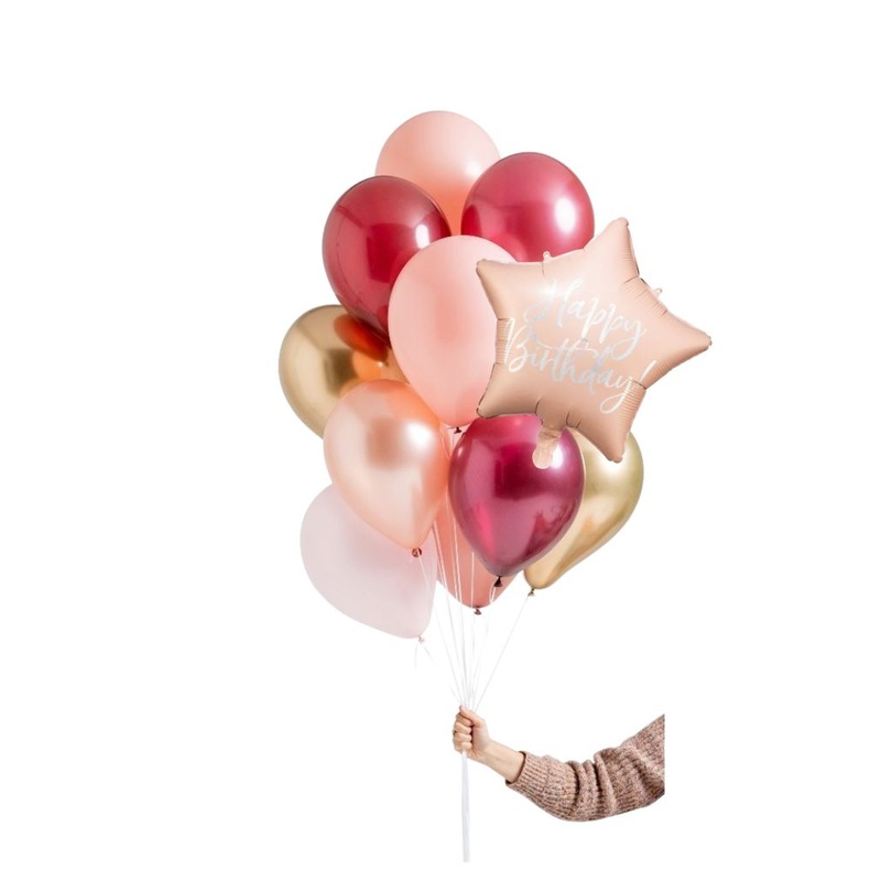Rosewood Happy Birthday Set Filled with Helium