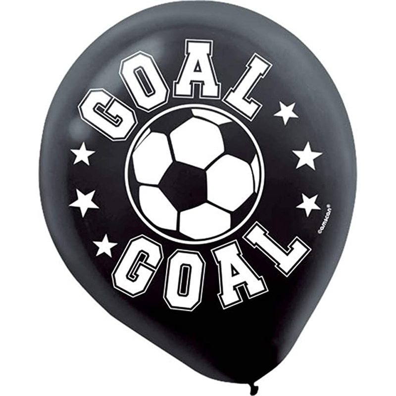 Soccer / Football Black Latex Balloons 12Inches Pack of 5