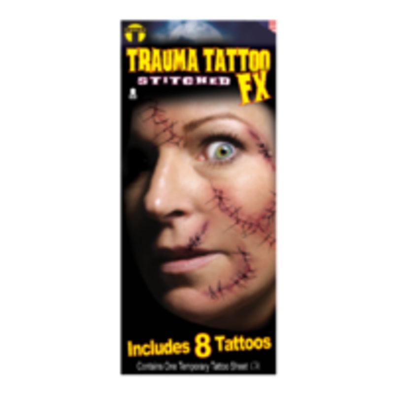 Stitched and Stapled Temporary Tattoo FX (8 Pieces)