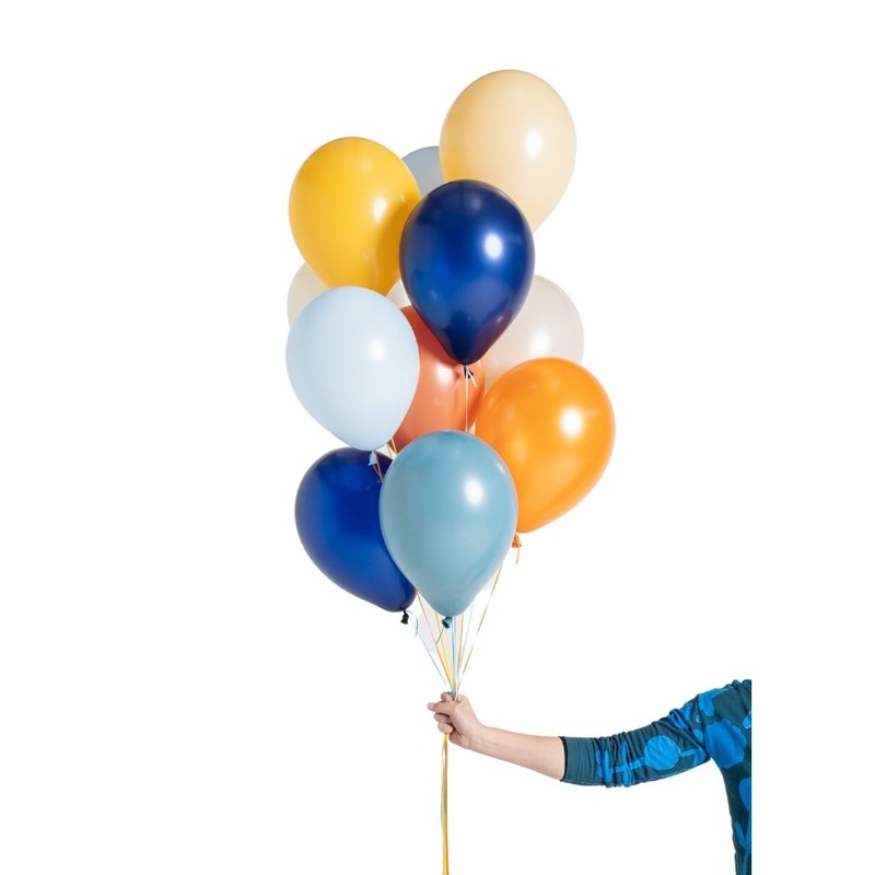 True Blue Balloon Set Filled with Helium