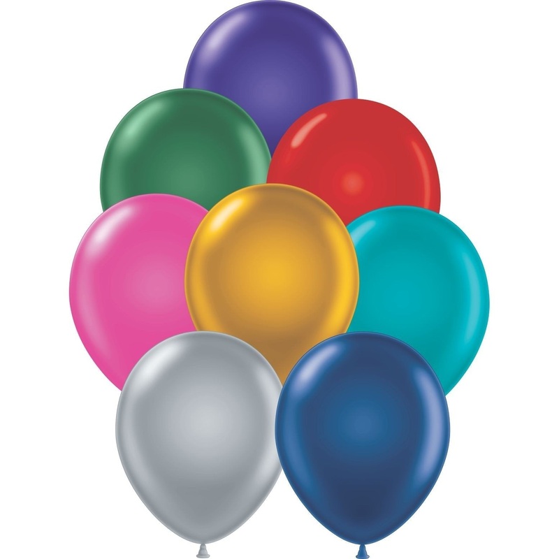 11" Tuftex Balloons (12 Per Package) Metallic Assorted