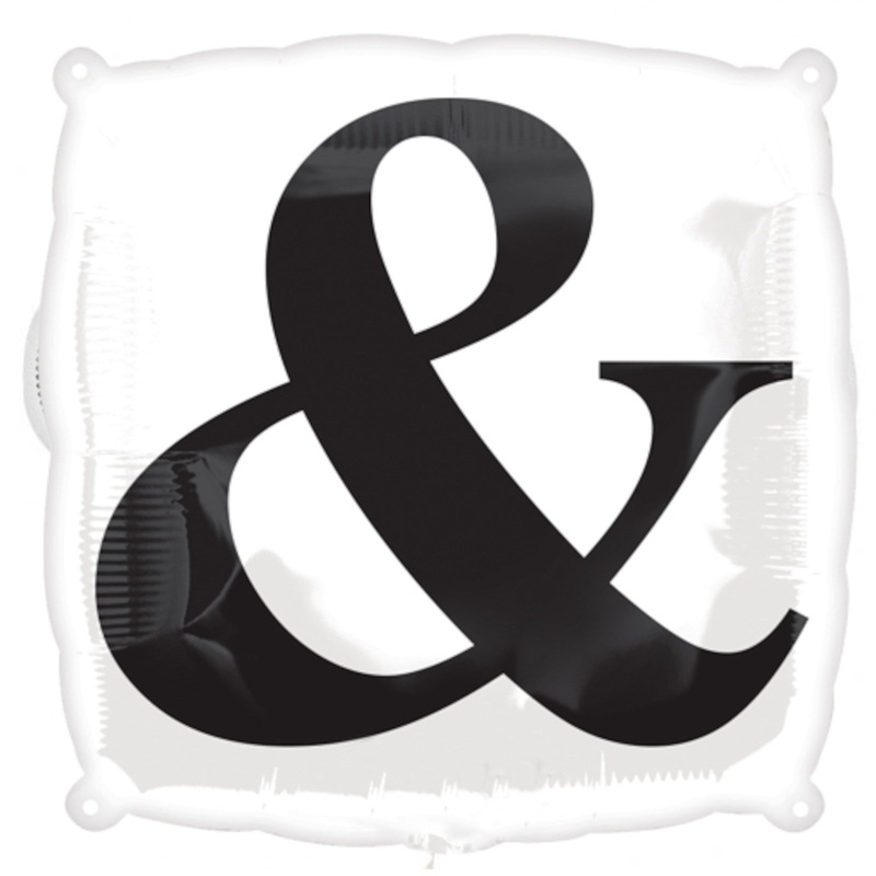 COLLECTION ONLY - 1 & Standard Foil Filled with Helium & Dressed with Ribbon & Weight