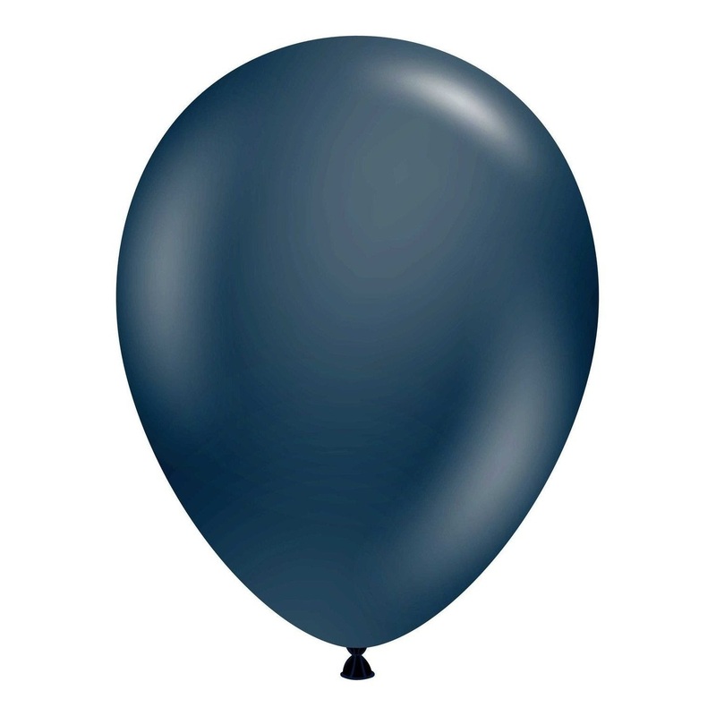 Mini Decorator 5" Tuftex Latex Balloons (50 Per Package) Blue Slate