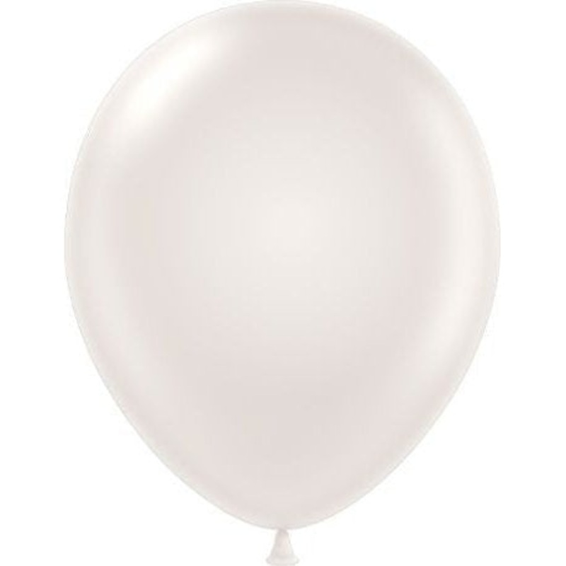 Mini Decorator 5" Tuftex Latex Balloons (50 Per Package) Pearl White