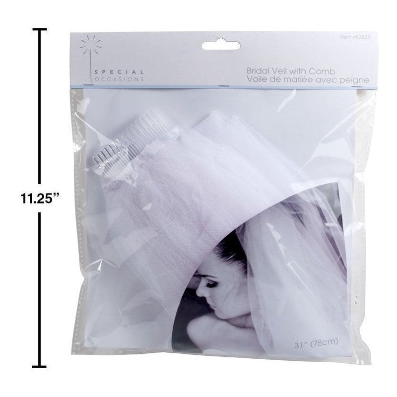 Veil - 31" Rolled Edge with Comb