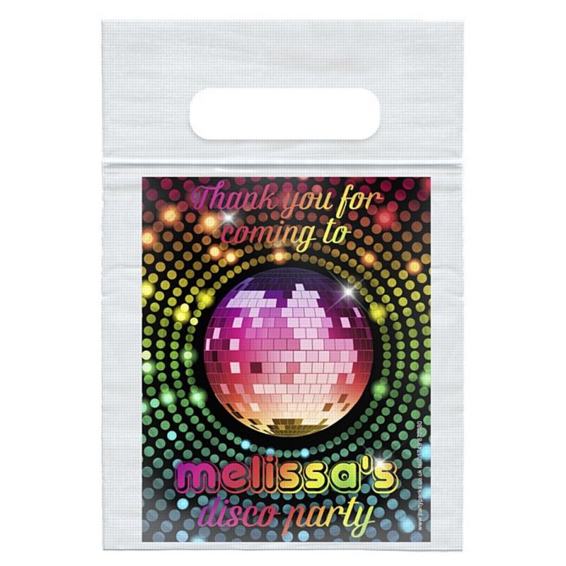 70's Disco Personalised Sealed Party Bag - Pack of 8