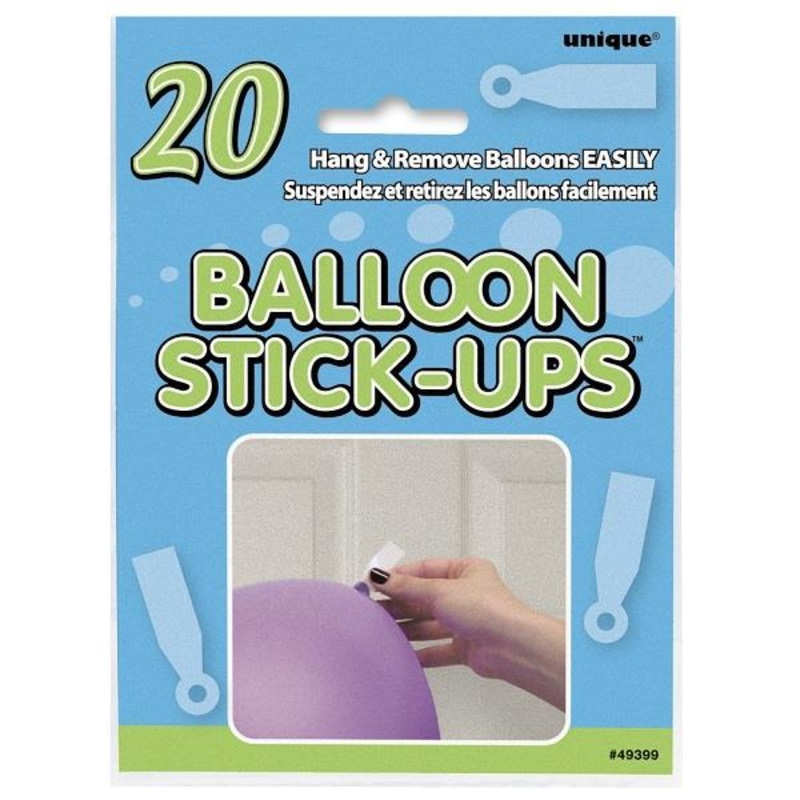 Balloon Stick Ups: Hang Balloons & Decoration Pack of 20