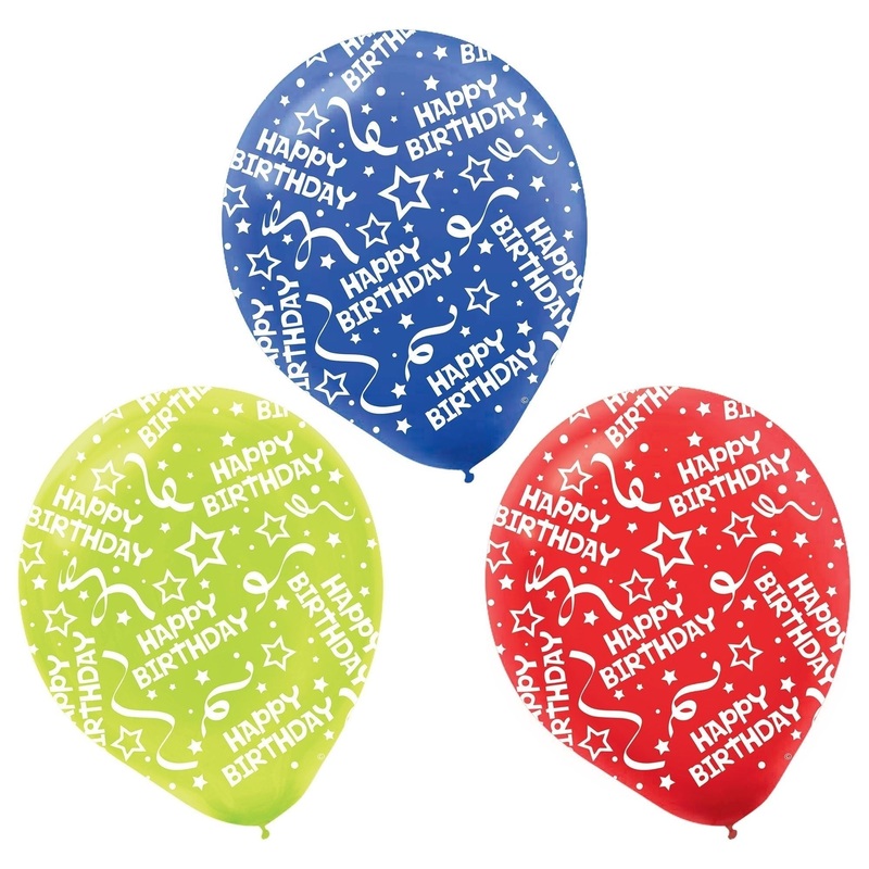 Bulk Balloons - Birthday Confetti Primary, 100 Per Package