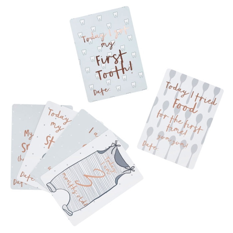 Foiled Baby Milestone Cards Pack of 22