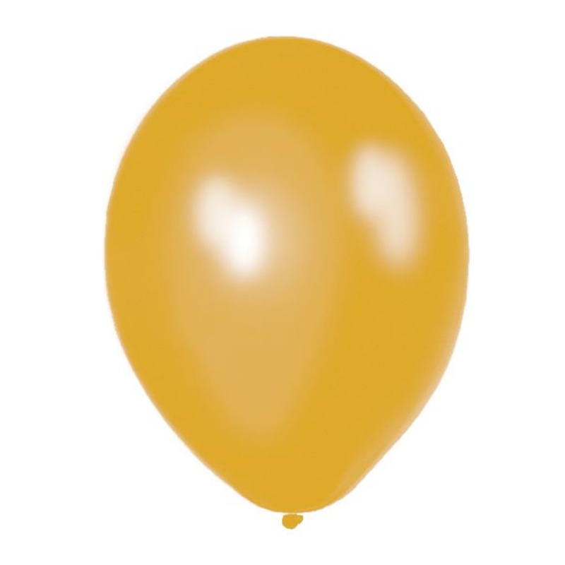 Gold Metallic Latex Balloons - 12" - Pack of 50