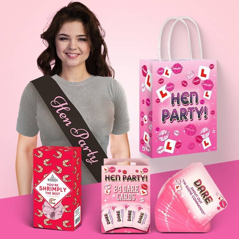 Hen Party Filled Gift Bags with Sash and Sweets
