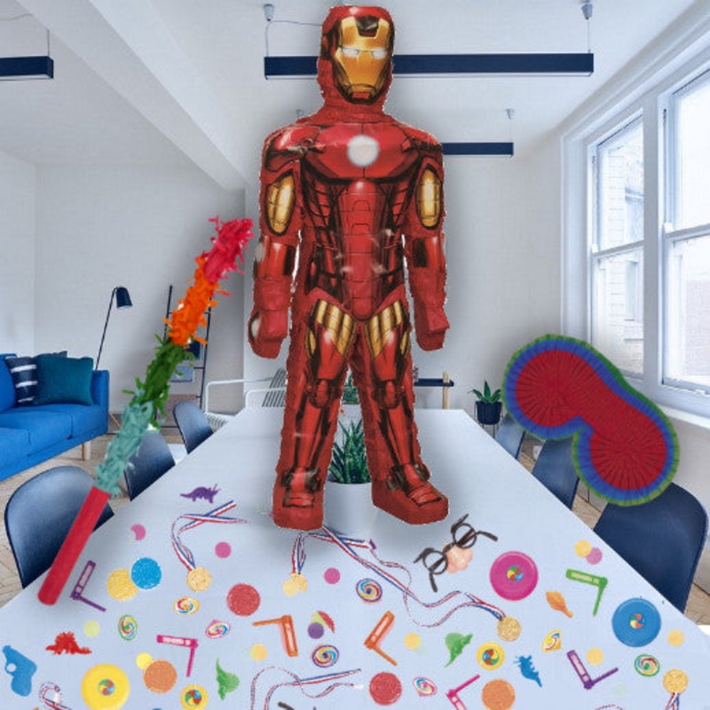 Iron Man Filled Pinata Kit with Accessories