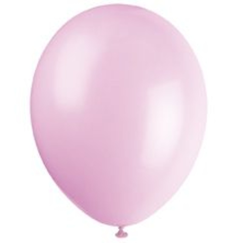 Pale Pink Latex Balloons - 12" - Pack of 10