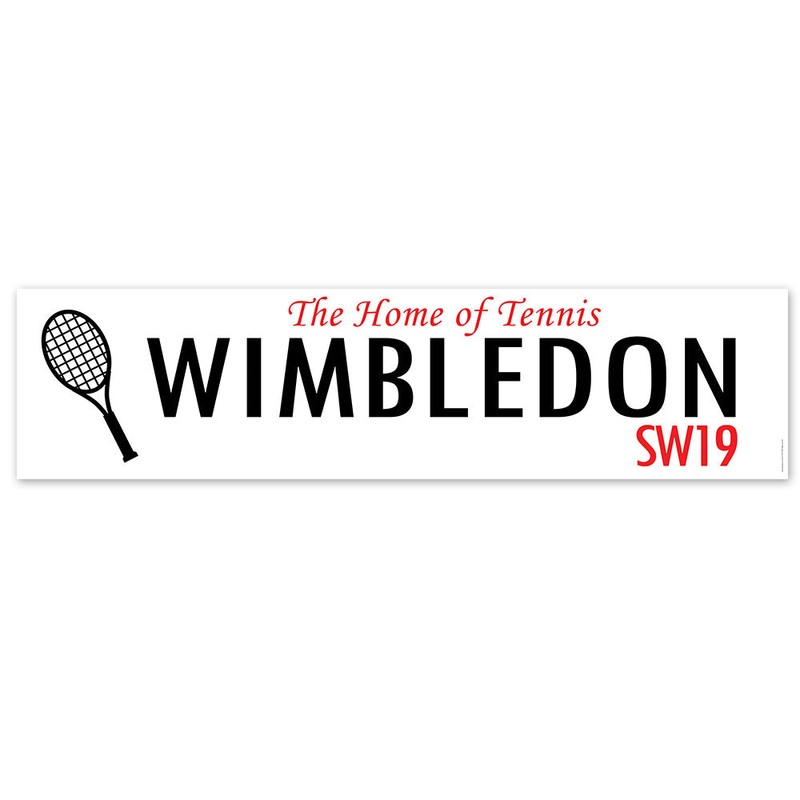 Wimbledon London Street Sign Banner - 120cm x 30cm