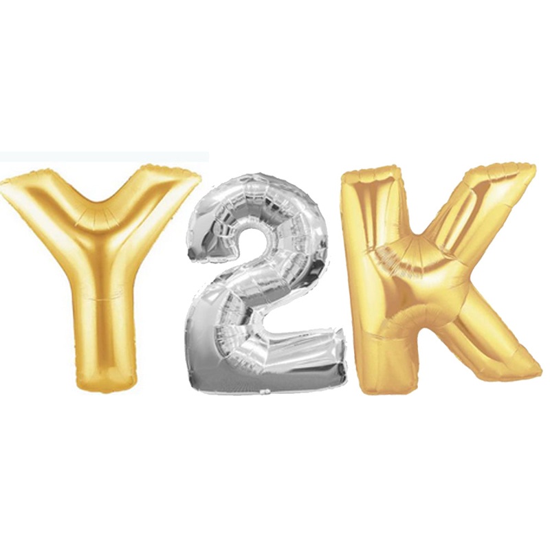 Y2K Foil Letter Balloon Pack - 34"