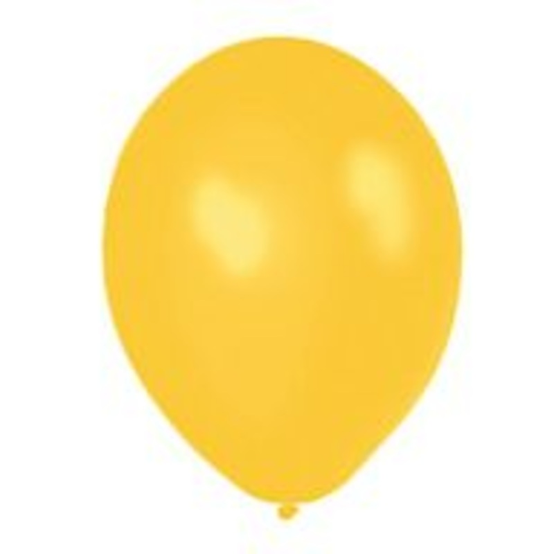 Yellow Metallic Latex Balloons - 12" - Pack of 50