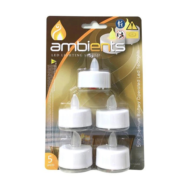 Battery Operated LED Tea Lights-5PK