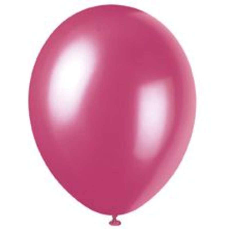 Dark Pink Pearlised Latex Balloons - 12'' - Pack of 8