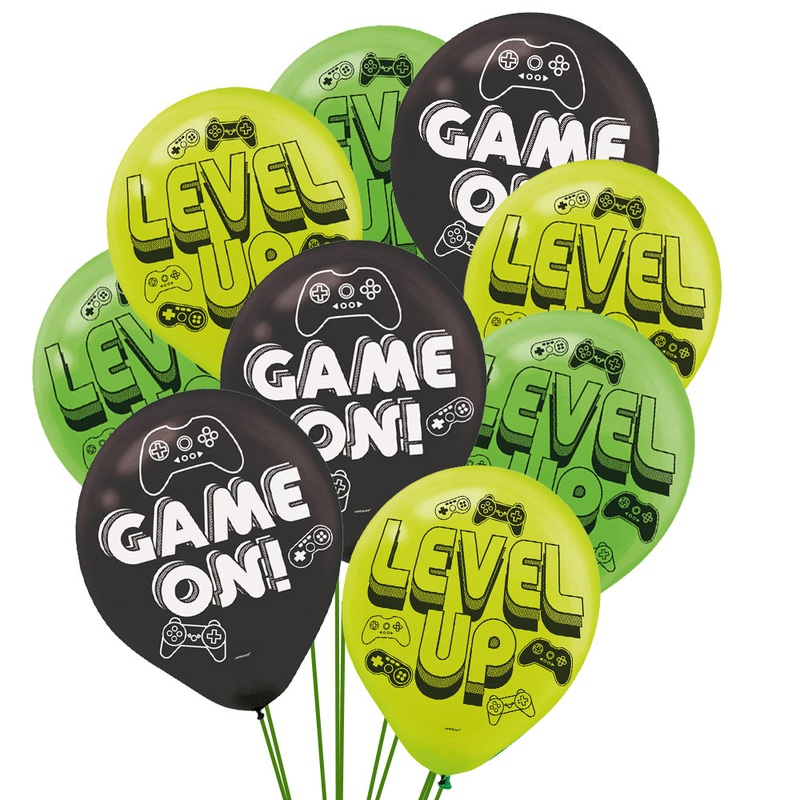 Gamer Level Up Latex Balloons - 11" - Pack of 6