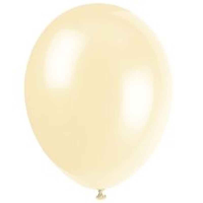 Ivory Cream Latex Balloons - 12" - Pack of 10