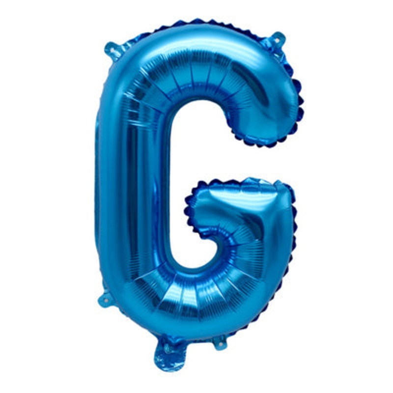 Letter "G" Blue Air-Filled Foil Balloon 13.5in