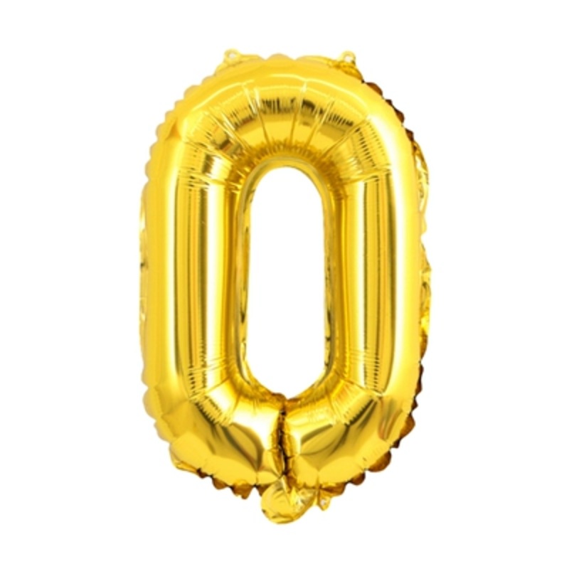 Letter "O" Gold Air-Filled Foil Balloon 13.5in