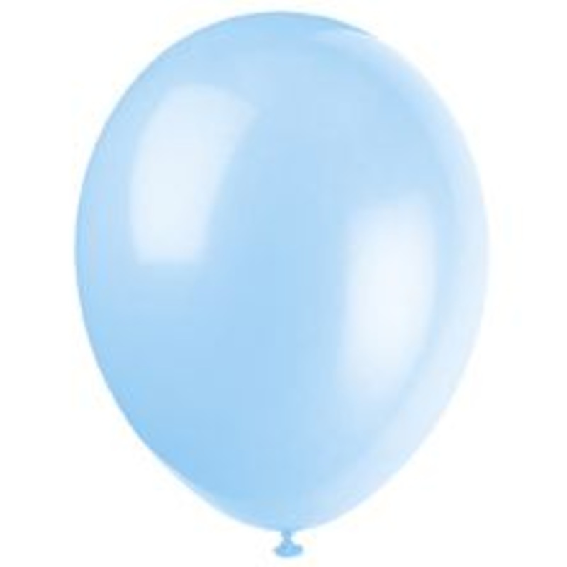 Pale Blue Latex Balloons - 12" - Pack of 10